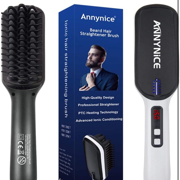 Annynice Other - Beard Straightener - Professional Beard Hair Straightening Brush for Men